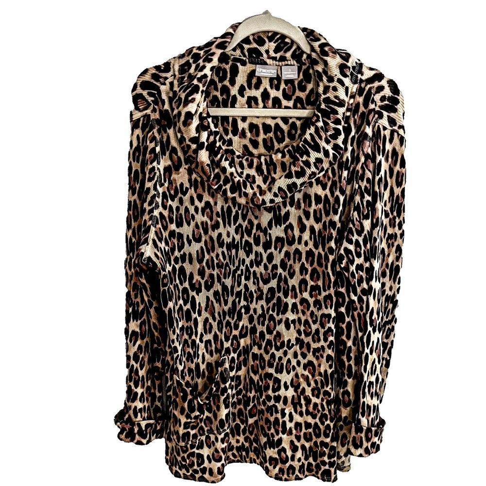 Chico’s Zenergy Leopard Print Tunic Size 3